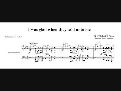 Parry'' - The Coronation Anthem 'I Was Glad' by Sir Charles Hubert Hastings Parry. 2nd version uploaded with the 'vivats' http://www.youtube.com/watch?v=N2FBBb14em8 Su...