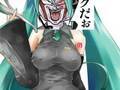 初音ミクを巨乳と貧乳で描いてみた。