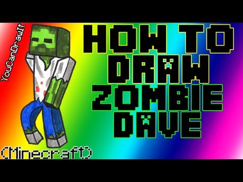 how to draw a minecraft zombie