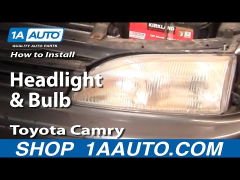 How To Install Replace Headlight and Bulb Toyota Camry 95-96 1AAuto.com