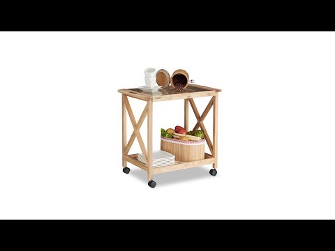 Küchenwagen aus Walnussholz
