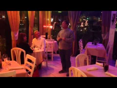 Robert singing for his dinner at Fine in Singer Island