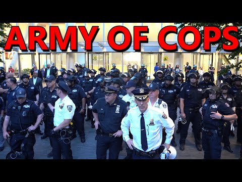 Hey NYPD, spraying this pro-Hamas terror mob squatting in front of Citibank NYC with tear gas or pepper spray would get them off the property a lot faster than threatening to arrest them