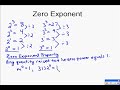 Zero and Negative Exponent Properties