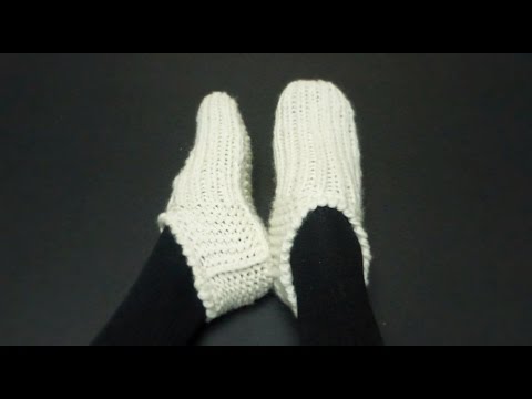 how to knit easy slippers