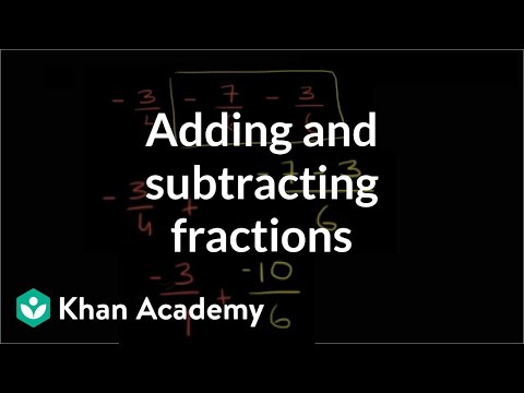 Adding, subtracting fractions