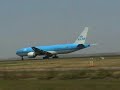 KLM Boeing 777 takeoff from Amsterdam KLM Boeing 777 takeoff from Amsterdam