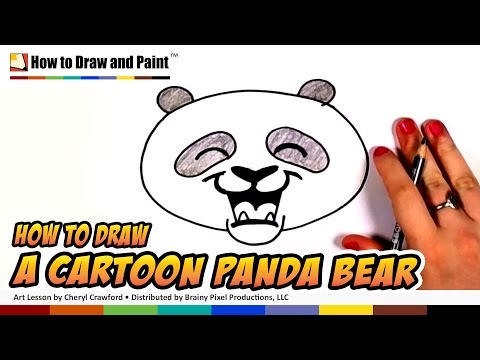 How to Draw a Panda Bear Face Cartoon Step by Step – Cute Panda Bear Drawing | CC