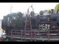 真岡鐵道　C11蒸気機関車　ターンテーブル回転　茂木駅構内