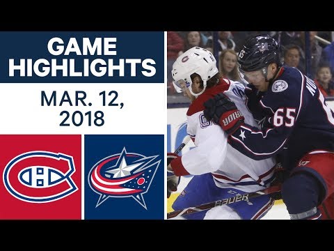 Video: NHL Game Highlights | Canadiens vs. Blue Jackets- Mar. 12, 2018