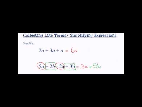how to collect like terms
