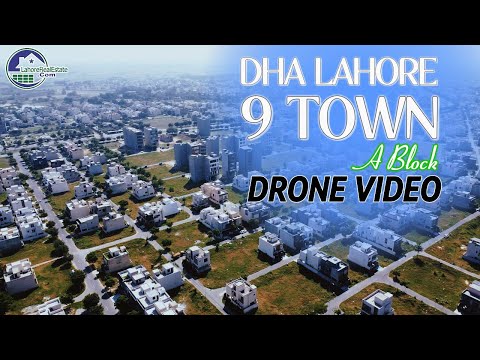Drone Exploration of DHA Lahore 9 Town A Block & Latest Development Update!