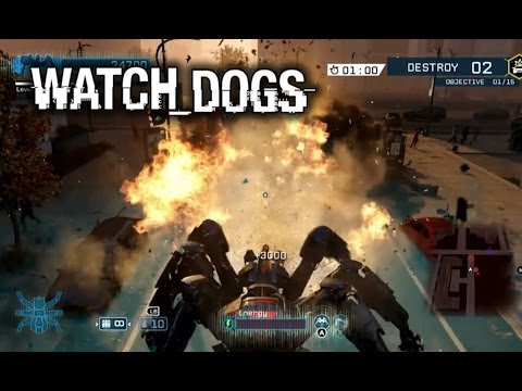 Watch Dogs Robot Spider Tank Gameplay! Side Missions Activities! Zombies, Aliens!