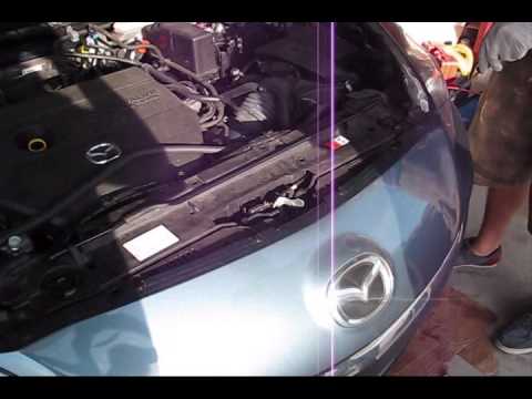 How to replace condenser on 2010 Mazda 3 part1