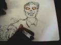Zombie sharpie drawing