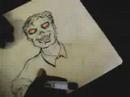 Zombie sharpie drawing
