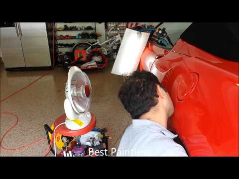 best paintless dent removal /repair/ fix #6 / ferrari f430 / aluminum body line /Los Angeles 2014