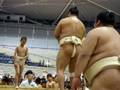安美錦関、ジャイアントスイングに自ら目が回る!?@▽@(2008年秋:熊谷巡業)
