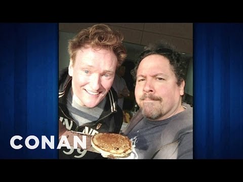 Jon Favreau Flipped Pancakes With Conan & Harrison Ford - CONAN on TBS