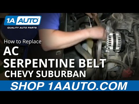 How To Install Replace Air Conditioning Compressor Belt 2000-06 Chevy Suburban