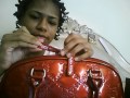 Click here to watch this video Hello Kitty Red Embossed Bag
