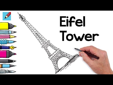 how to draw eiffel tower dragoart