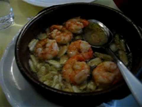 The prawns were sizzled..