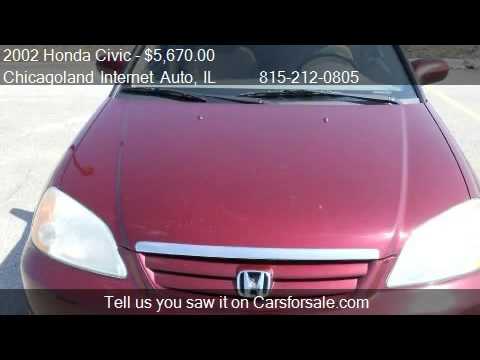 2002 honda civic ex sedan - Chicagoland Internet Auto 1955 Airway Court in New Lenox, IL 60451 Come test drive this 2002 Honda Civic EX sedan for sale in New Lenox, IL. http://www.chica...