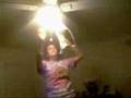 bra in the ceiling fan!