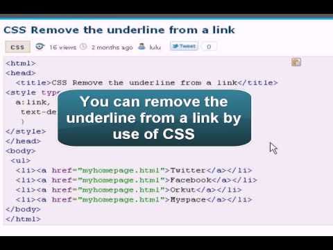 how to get rid of underline in links css