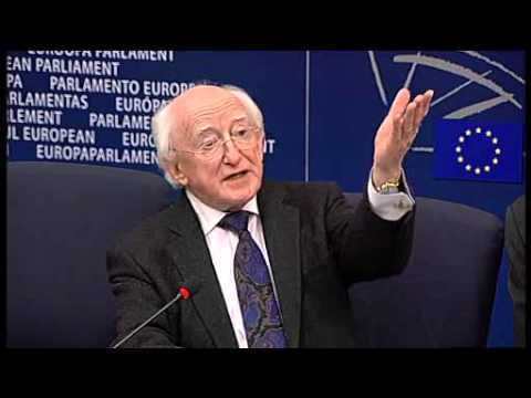 European Parliament - 17-04-13 Press Conference with Michael D. Higgins, President of Ireland and Martin Schulz, President of the European Parliament.