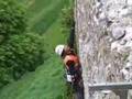 T climbs Carisbrooke Castle