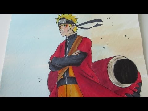 how to draw naruto sage mode