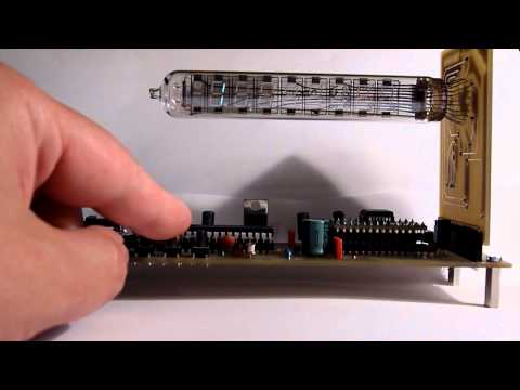 IW 18 - First PCB Version of an IV-18 clock. The IV-18 is a russian VFD tube. A MAX6921 controlled by an ATmega8 drives the tube. The microcontroller also acts as a ...