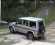 Mercedes G Gelandewagen through deep hole