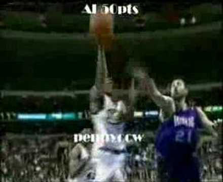 Allen Iverson 50pts vs J-Will C-Webb ...