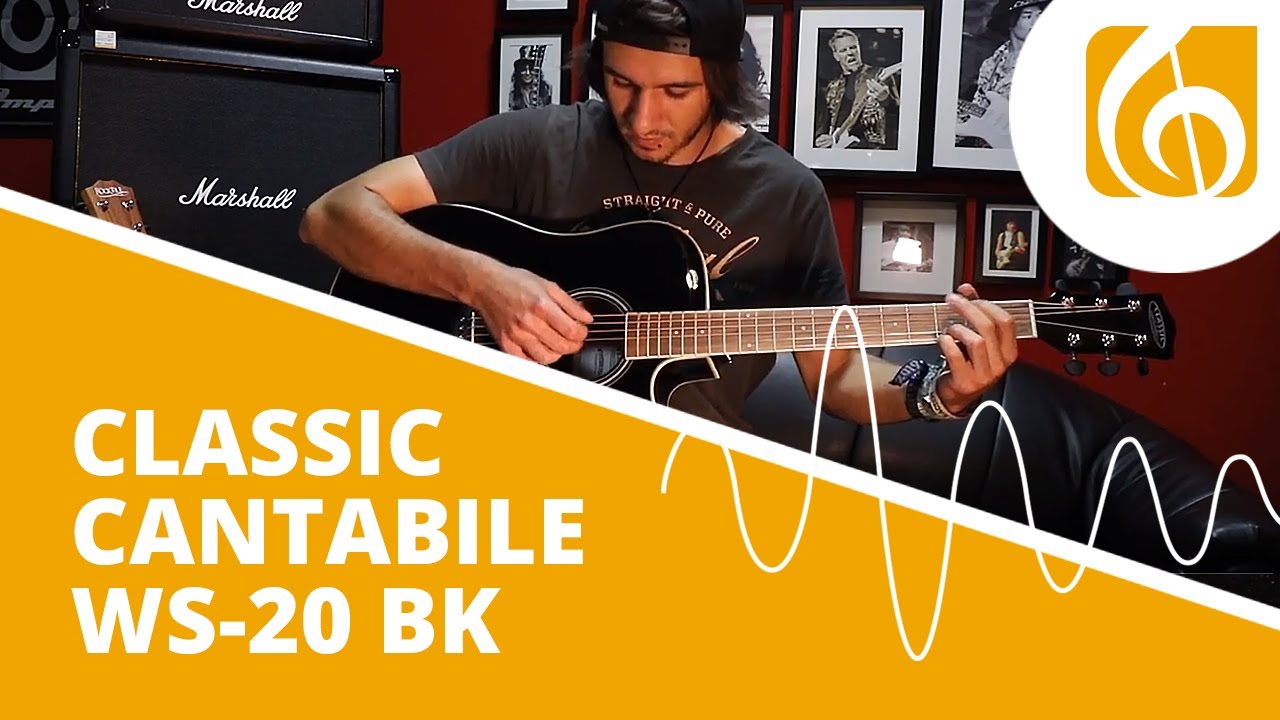Classic Cantabile WS-20 BK Westerngitarre