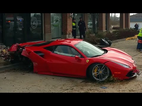 Watch him WRECK this ferrari!