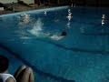 La piscine en Sardeigne le soir!