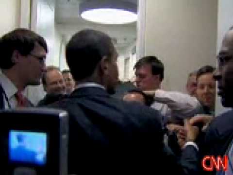 irritated - Here is video of President Barack Obama stopping by the White House Briefing Room just to chum it up with the White House Press Corps. At the 3:20 mark of th...