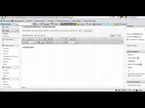 Wordpress Pages and Posts