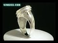 KingIce.com Men Hip Hop Sterling Silver Cubic Zirconia Rings