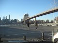 It's cold in winter under the Brooklyn Bridge!