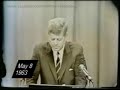 President John F. Kennedy's 55th News Conference, May 8, 1963