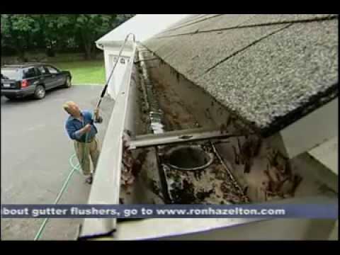 how to fasten gutter to house