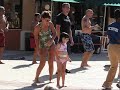 Morgan and Mama dancing by the pool at Westgate