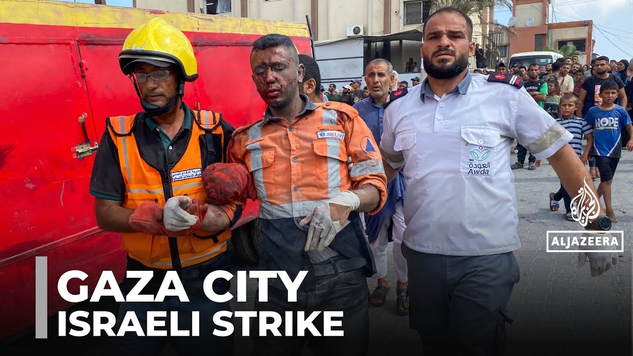 Assault on Gaza City: Cameras capture Israeli strike on displaced families Assault on Gaza City: Cameras capture Israeli strike on displaced families