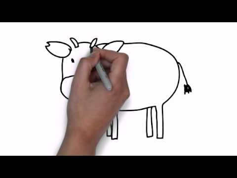 how to draw cow