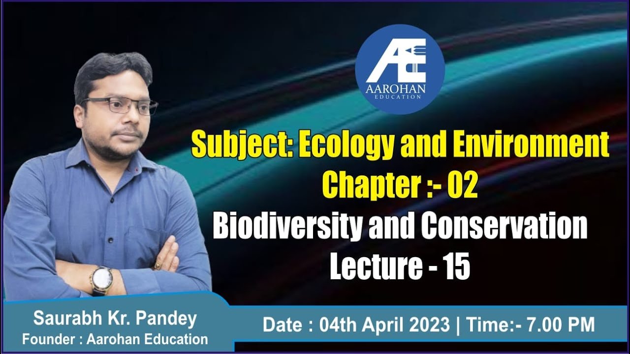 Subject:Ecology & Environment Chapter -2 Biodiversity & Conservation By Saurabh Kr Pandey Lecture 15