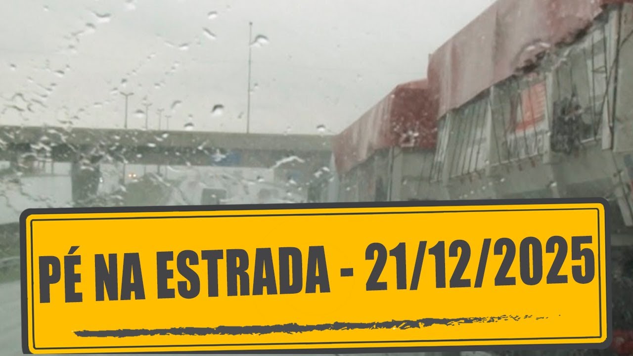Dirigindo na chuva, café Pé na Estrada e transporte de carga especial